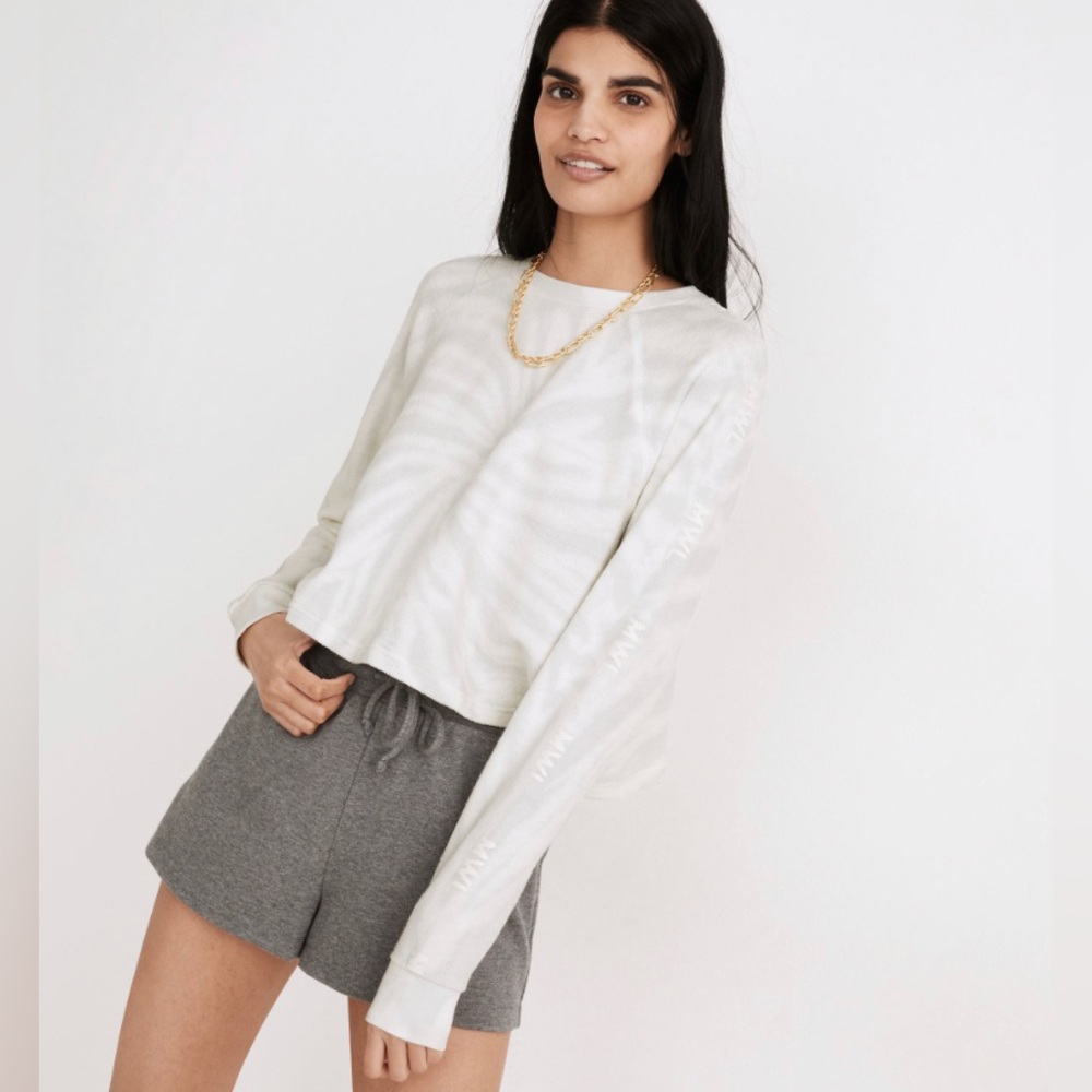 MADEWELL MWL Tie-Dye Crop Sweatshirt Tee